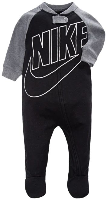 Baby Boy Nike Futura Black Footed Sleep & Play One Piece Pajamas | Kohl's