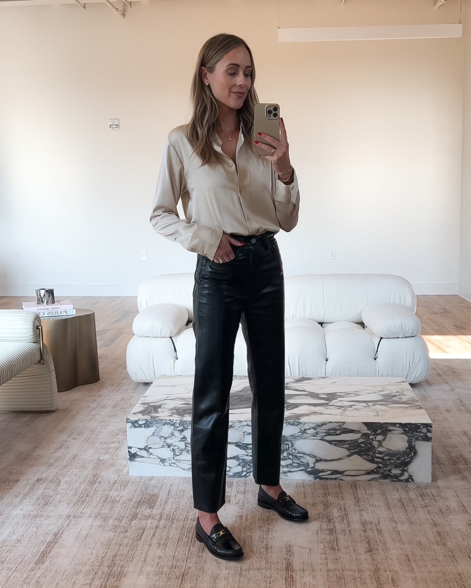 Fashion Jackson wearing fall workwear outfit, Shopbop sale, plaid, leather pants, loafers #workwear #fashionjackson #shopbop


#LTKsalealert #LTKstyletip #LTKshoecrush