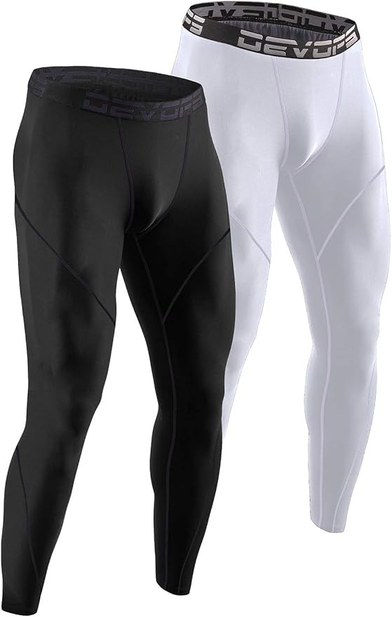 DEVOPS 2 or 3 Pack Men's Thermal Compression Pants, Athletic Leggings Base Layer Bottoms | Amazon (US)