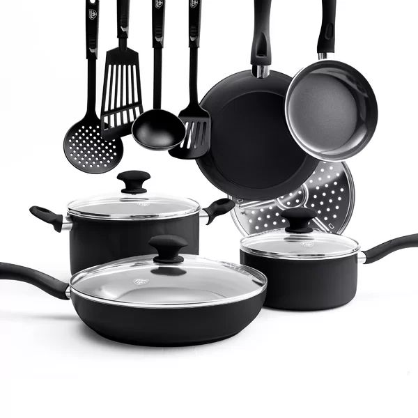 GreenLife Soft Grip Pro 13 Piece Ceramic Non-Stick Cookware Set | Wayfair North America