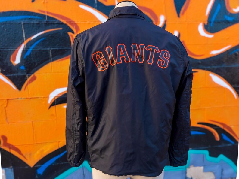 SAN FRANCISCO GIANTS Mlb Vintage Windbreaker Jacket Size Medium by Levis | Black and Orange with ... | Etsy (US)