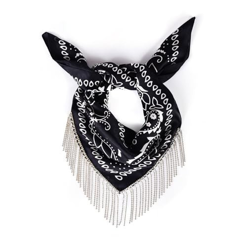 Bazeen rhinestone bandana (Black) | Amazon (US)