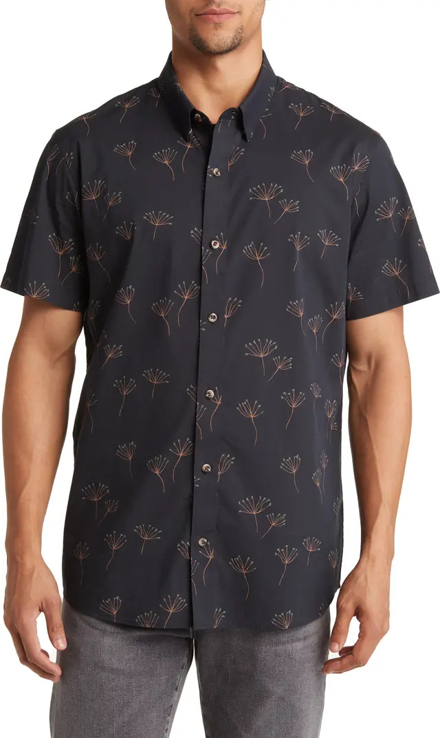 Bar Cart Print Short Sleeve Button-Up Shirt | Nordstrom