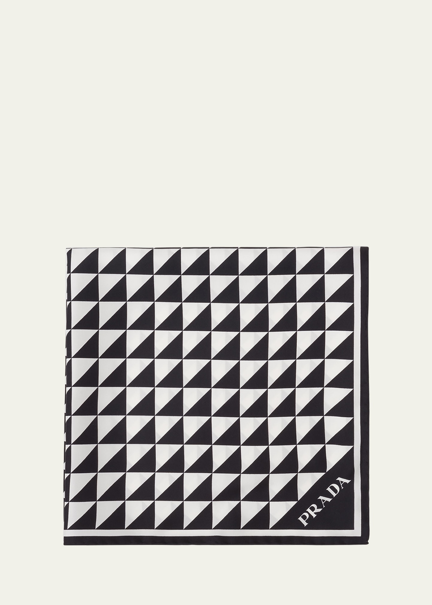 Triangle Line-Print Silk Scarf | Bergdorf Goodman