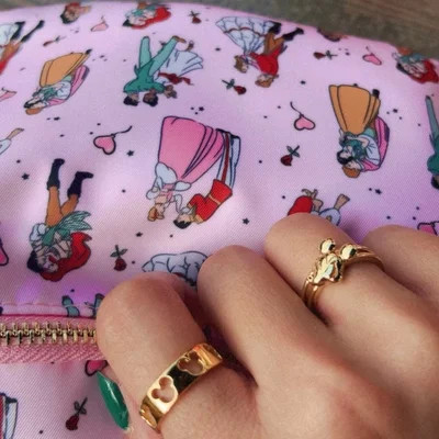 Mickey Mouse Outline 18K Gold Ring - Gold | BaubleBar