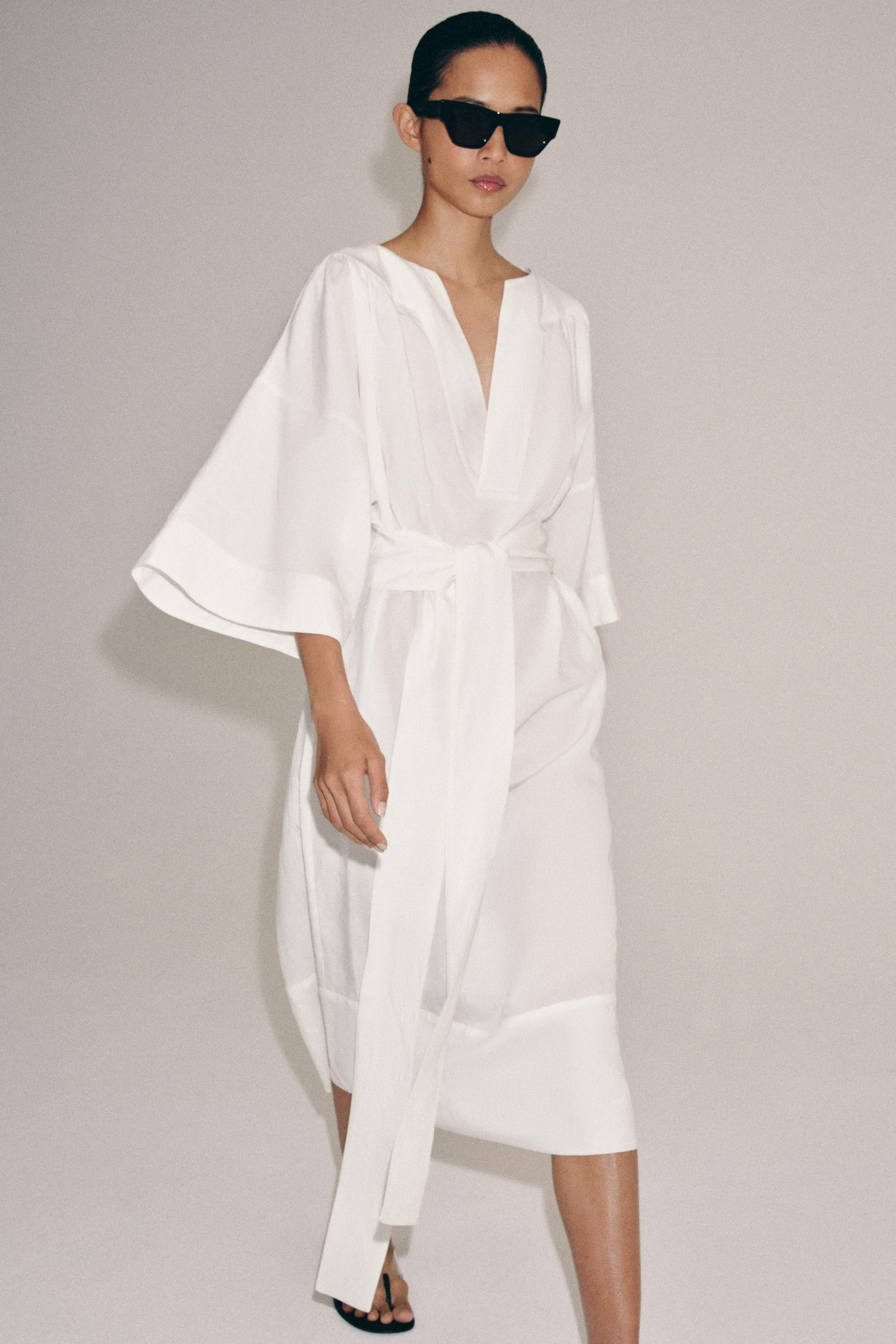 BELTED TUNIC DRESS ZW COLLECTION | Zara US