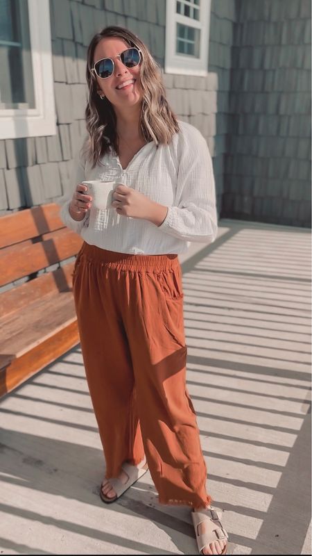Love these pants— linked a more affordable pair too! Also loving my birkenstock sandals- finally bought some at the end of the season last year and can’t wait to wear all summer!

#LTKshoecrush #LTKstyletip #LTKSeasonal