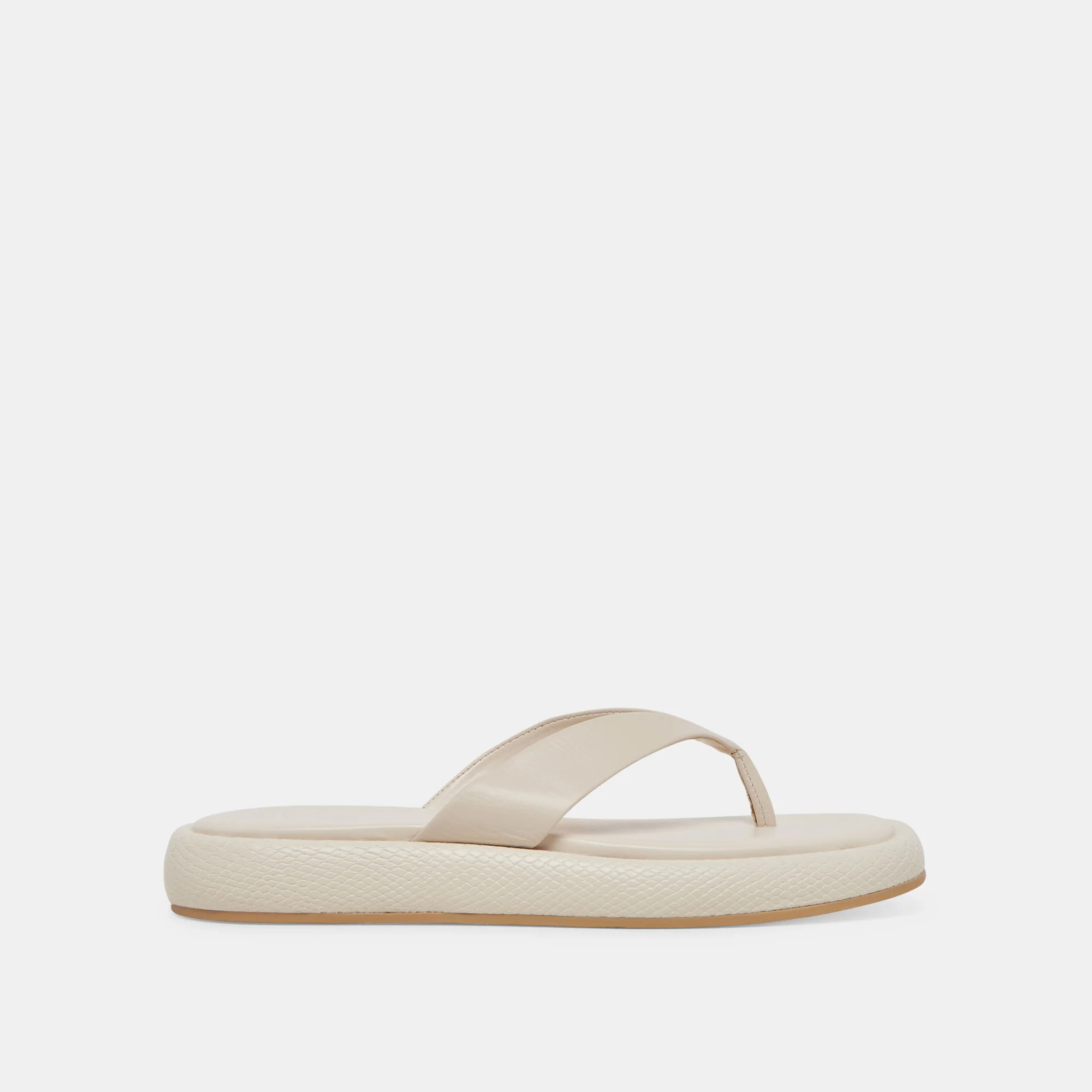 ADIN SANDALS IVORY LEATHER | DolceVita.com