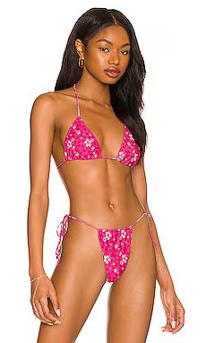 superdown Kimmie Bikini Top in Pink Floral from Revolve.com | Revolve Clothing (Global)