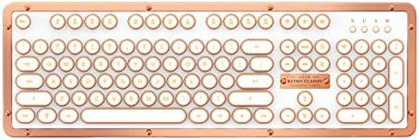 Azio Retro Classic Bluetooth (Posh) - Wireless/USB Wired Leather Vintage Backlit Mechanical Keybo... | Amazon (US)
