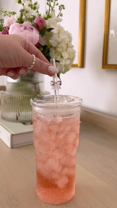 The cutest 🎀 glass straws for under $15!!They are such great quality and come in a set of 6! 

Amazon finds, glass coffee cup, coquette aesthetic, girly finds, bow straws, bow trend, summer must-have, girl gift ideas, drinkware, glassware, asmr, love shack fancy, best seller, viral, fancythingsblog 

#LTKHome #LTKFindsUnder50 #LTKFindsUnder100