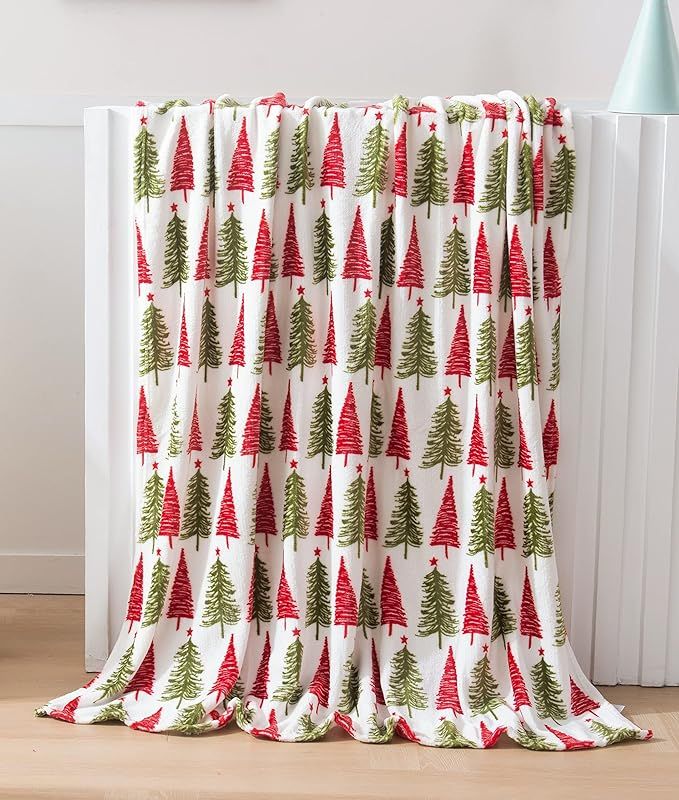 Elegant Comfort Luxury Velvet Super Soft Christmas Prints Fleece Blanket-Holiday Theme Home Déco... | Amazon (US)