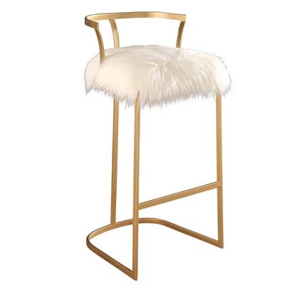 Charlita Faux Fur Bar Stool | Wayfair North America