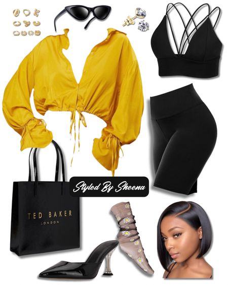 Flowy Yellow Blouse Outfit Inspo 


spring outfits, strappy bralette top, spandex shorts, Ted baker bag, gold jewelry, mule heels, clear heels, Amazon Outfits, Dinner Outfit, Brunch Look

#LTKitbag #LTKshoecrush #LTKstyletip