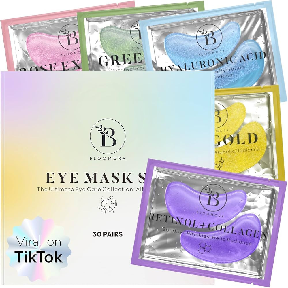 BLOOMORA Variety Under Eye Patches (30 Pairs) | Under Eye Mask for Appearance of Dark Circles | E... | Amazon (CA)