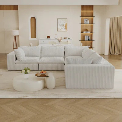 Diy Combination Cloud Sofa Corduroy Deep Comfort For Living Spaces | Wayfair North America
