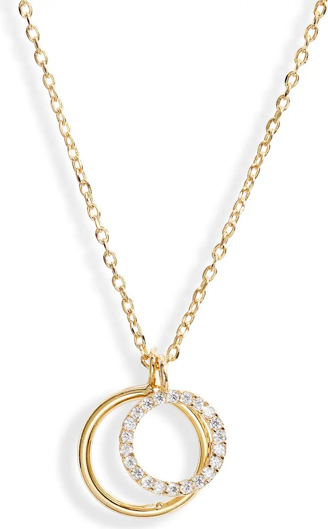 Estella Bartlett Double Circle Charm Pendant Necklace | Nordstrom | Nordstrom