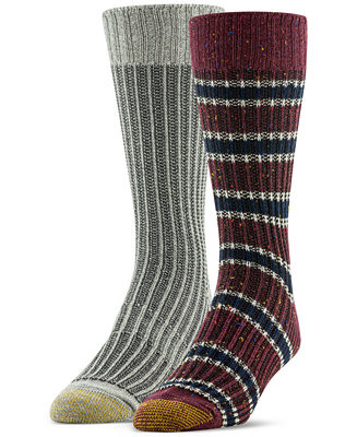 Gold Toe Men's 2-Pk. Rugby Stripe Crew Socks - Macy's | Macy's