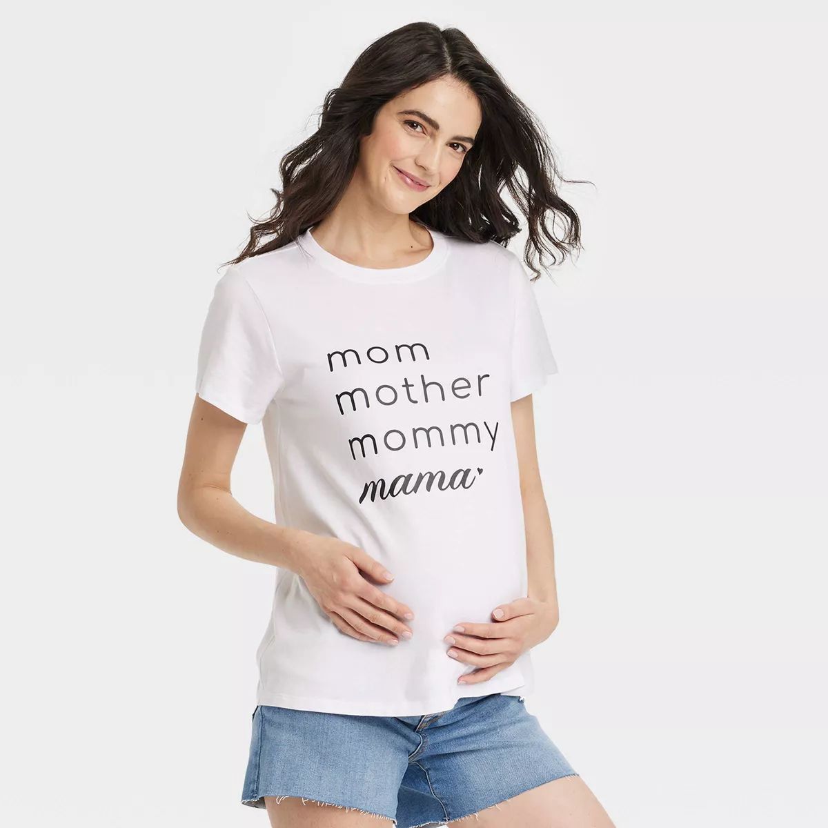 Short Sleeve Mama Embroidery Graphic Maternity T-Shirt - Isabel Maternity by Ingrid & Isabel™ W... | Target