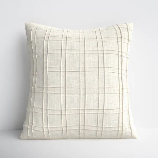 Monochrome Pleated Check Pillow | Wayfair North America