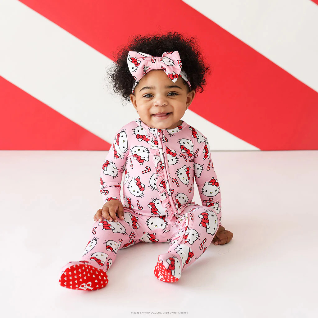Sanrio Pink Baby Girl Sleeper | Hello Kitty® Medley | Posh Peanut