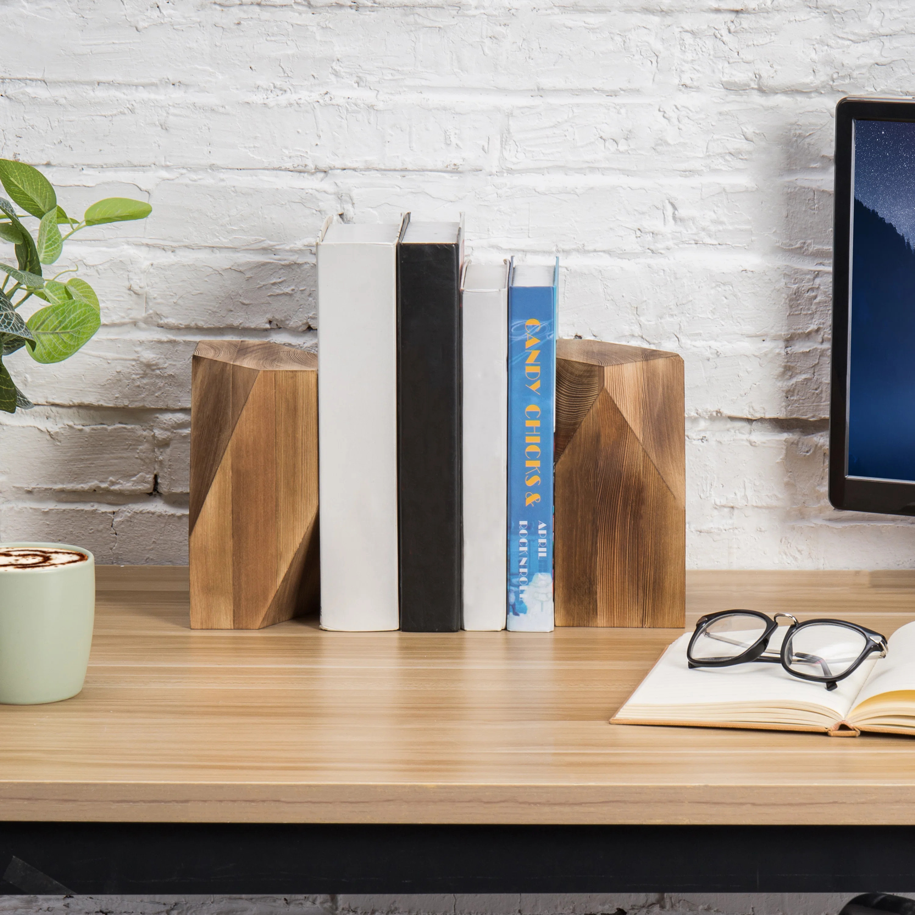 Geometric Bookends (Set of 2) | Wayfair North America