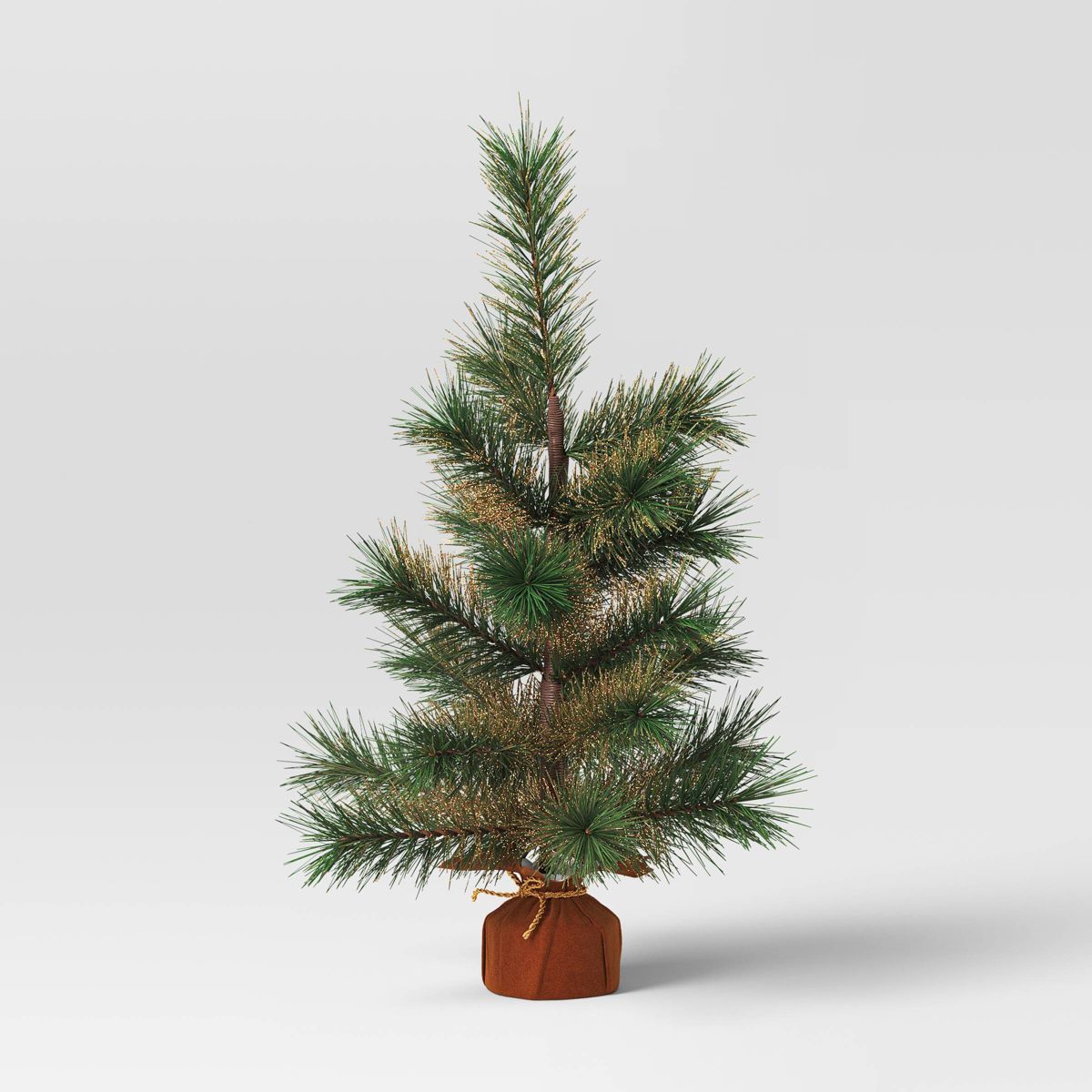 18" Artificial Mini Christmas Tree with Glittered Tips Green/Gold - Wondershop™ | Target