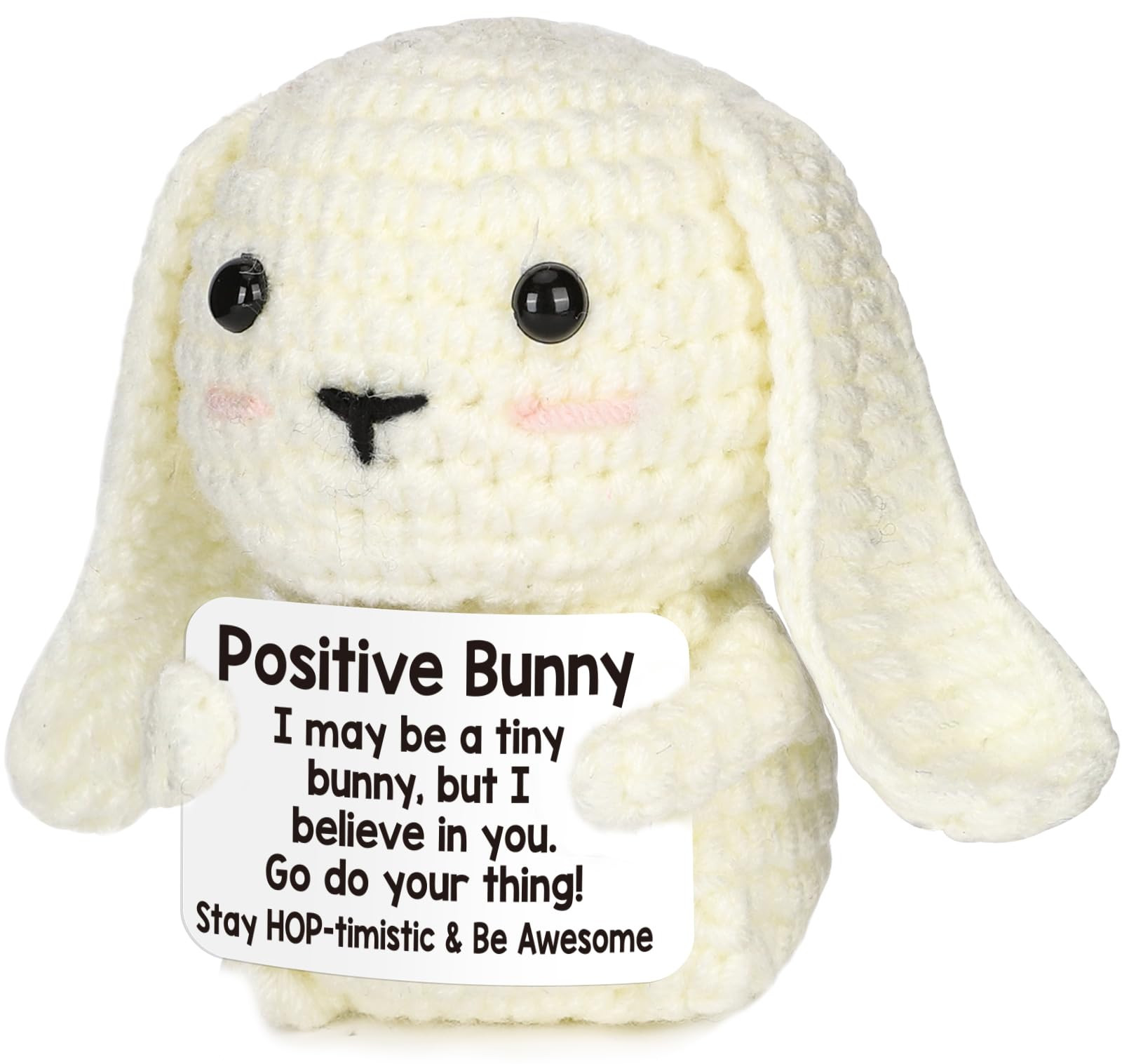 Mini Positive Crochet Animal Bunny Easter Basket Essentials Stuffer for Teens Small Birthday Insp... | Amazon (US)