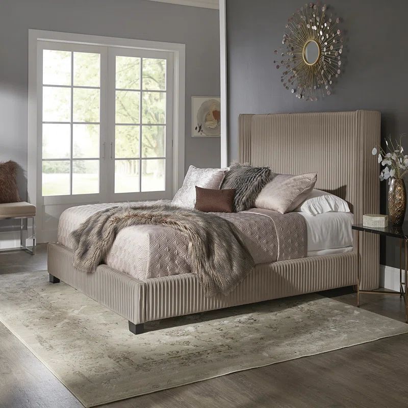 Vita Upholstered Wingback Bed | Wayfair North America