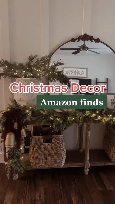 Amazon Christmas decor finds 
Amazon Christmas finds 
Christmas decorating 
#christmasdecor 
Home decor 
Christmas garland 
Christmas bells 
Christmas trees 
Christmas wreath 

#LTKsalealert #LTKHoliday #LTKhome