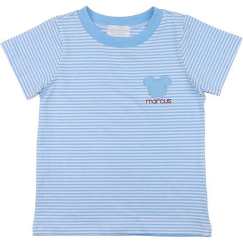 Blue Stripe Knit Mouse Ears Shirt | Cecil and Lou