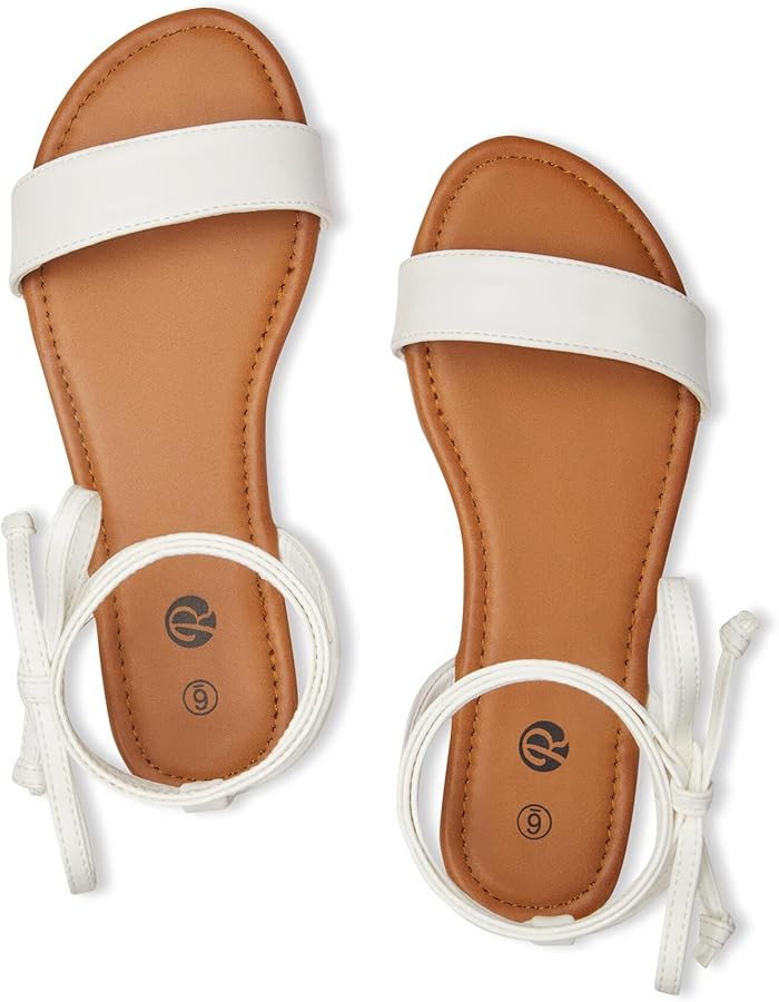Rekayla Women's Sandals Open Toe Tie Up Ankle Wrap Flat Sandals for Women Comfortable Casual Dres... | Amazon (US)