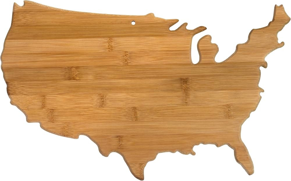 Totally Bamboo United States of America Shaped Bamboo Serving and Cutting Board | Amazon (US)