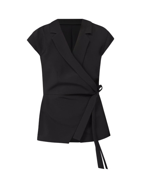 Crepe Blazer Wrap Midi Dress | Ann Taylor