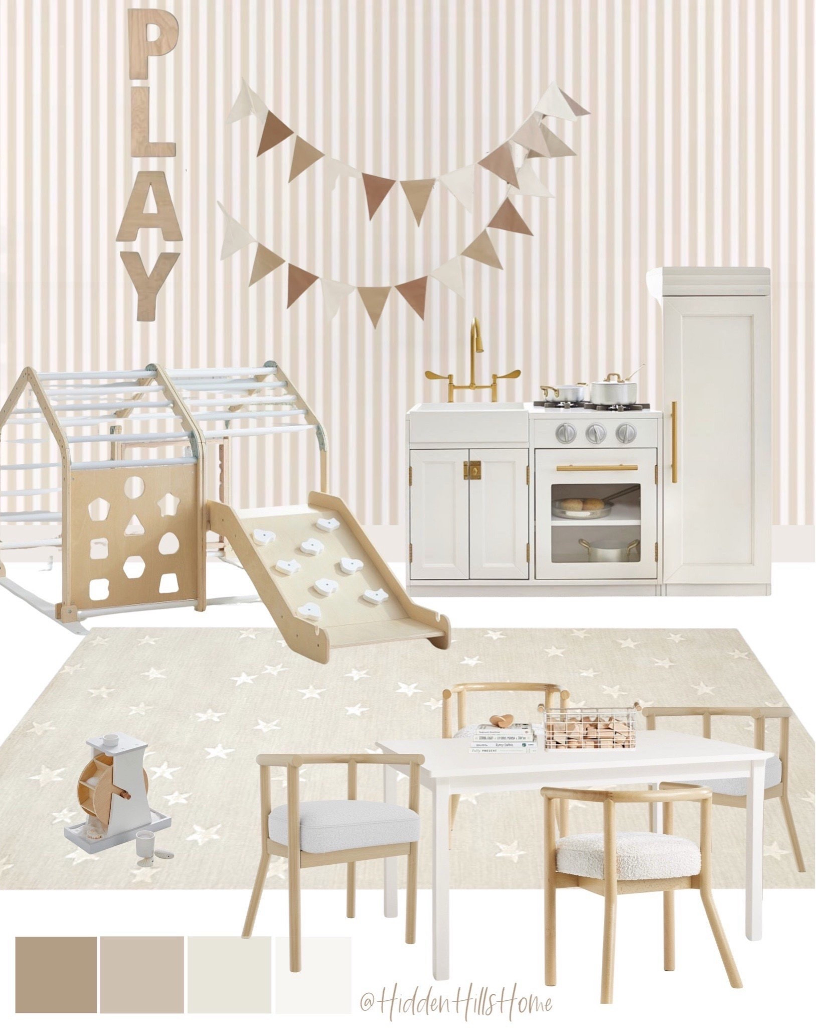 Modern transitional playroom mood board, kids playroom design ideas, neutral playroom decor #playroom 


#LTKGiftGuide #LTKHome #LTKKids