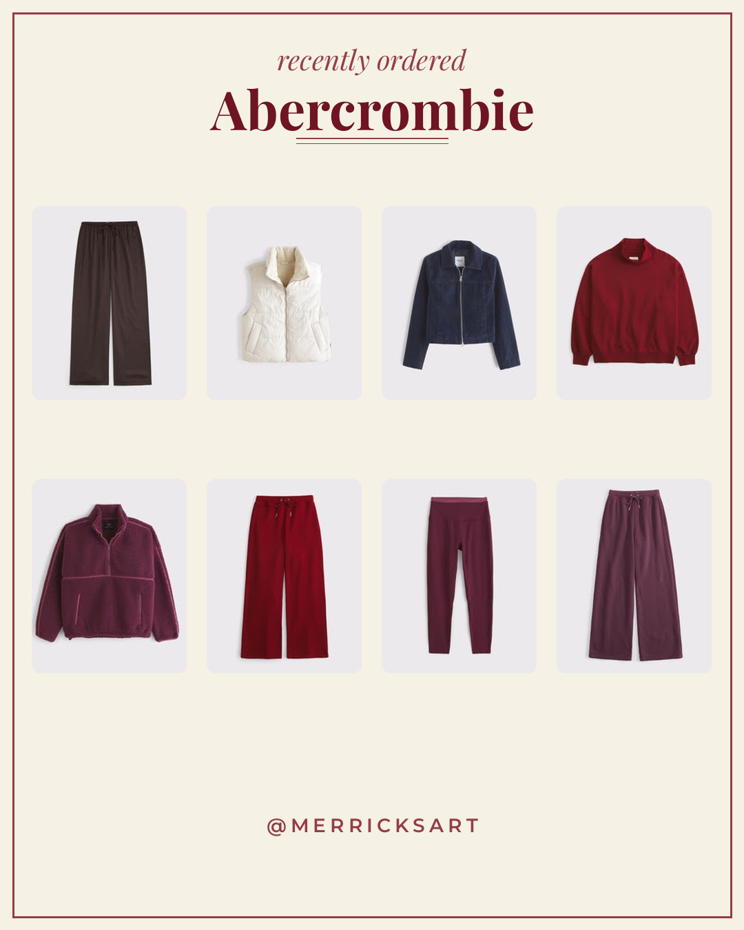 Recently Ordered: Abercrombie  

 
