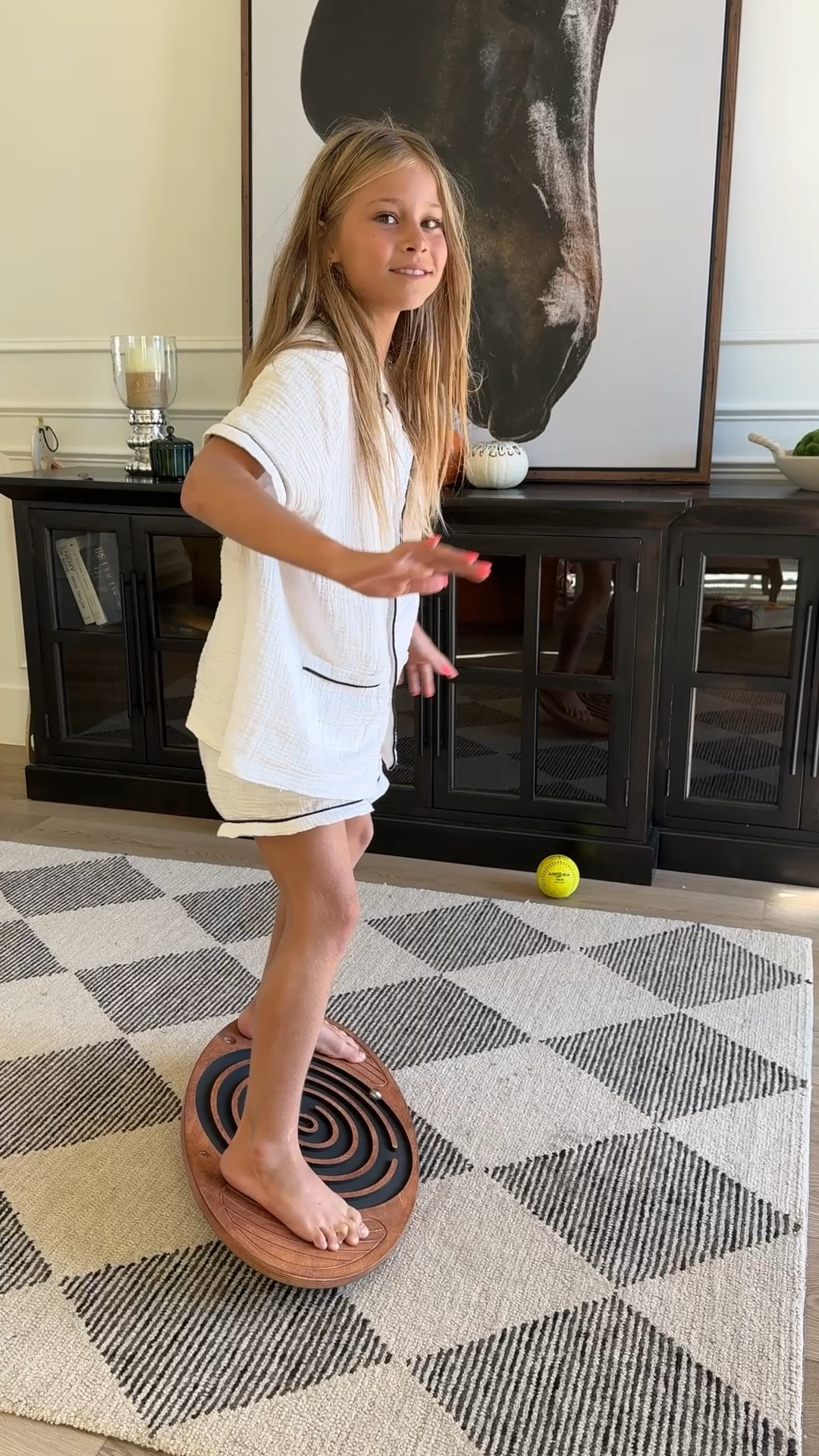 Wooden balance board! This is sooo good for their bodies and brains! Helps with focus, concentration, problem-solving, balance and coordination  

#LTKKids #LTKFamily #LTKGiftGuide