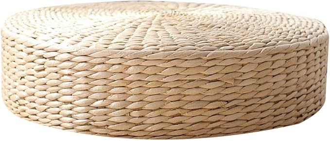 FANKEE Hand Woven Round Sitting Cushion Japanese Tatami Floor Natural Cattail Mat Room Floor Stra... | Amazon (US)