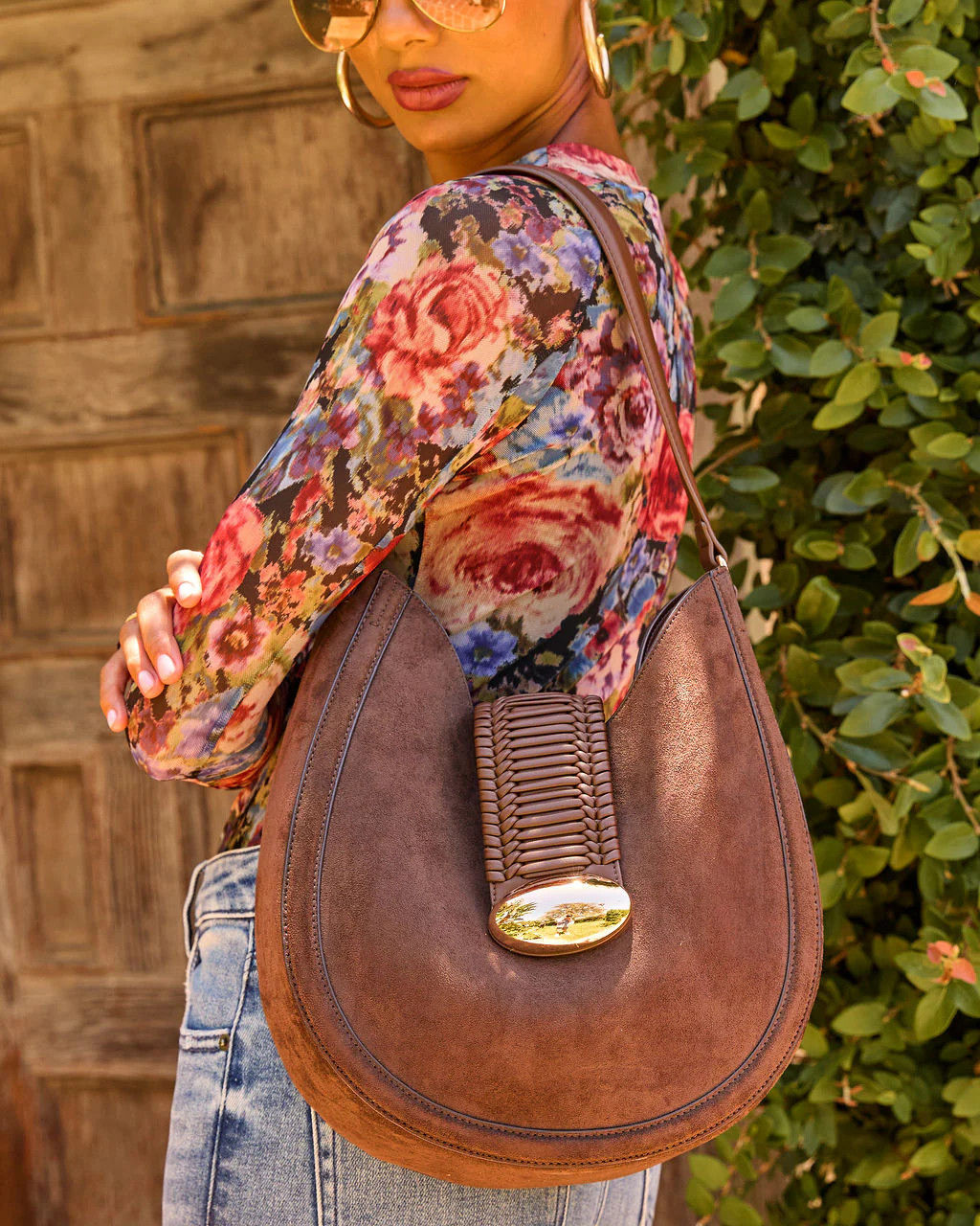 Nayima Faux Suede Shoulder Bag | VICI
