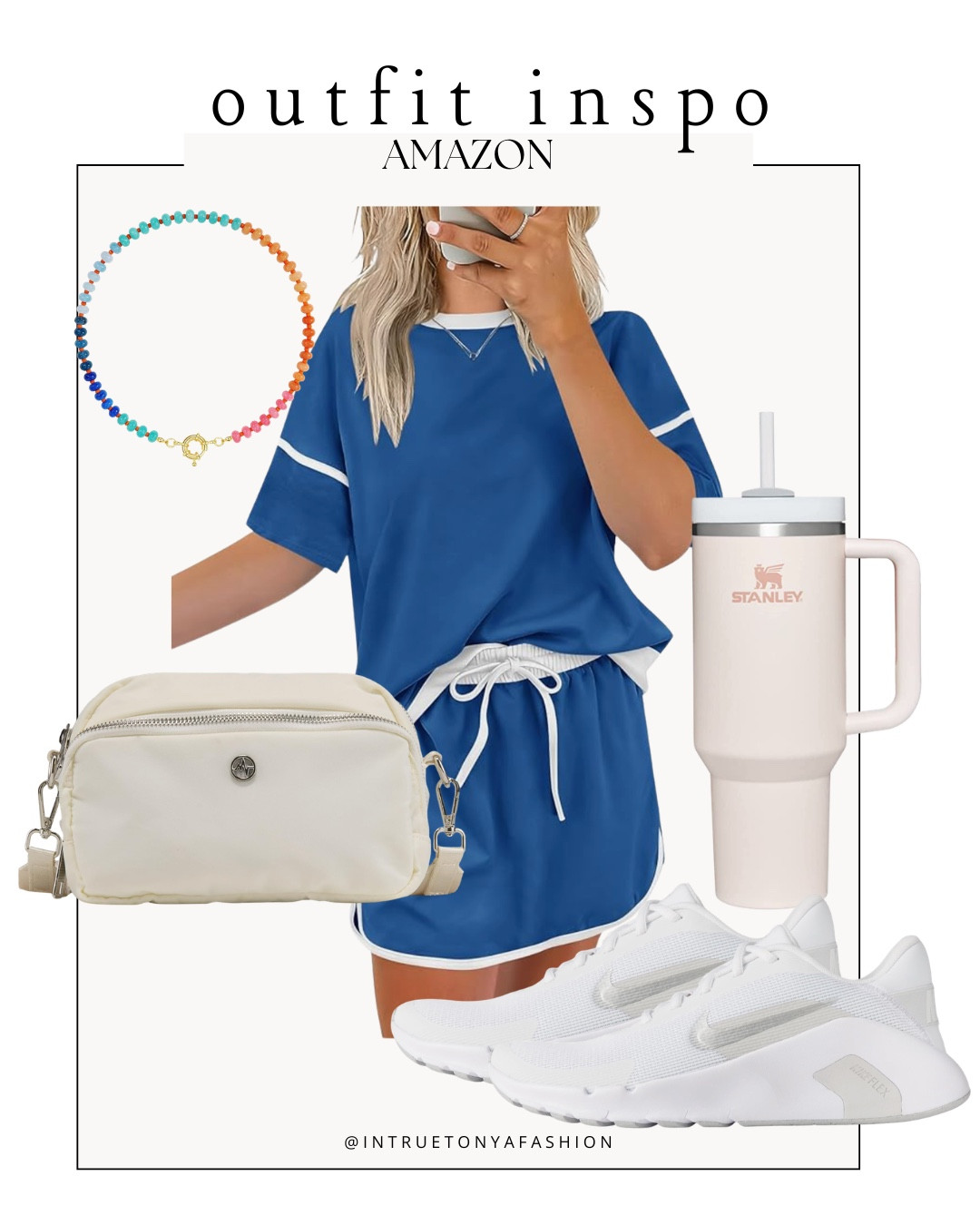 Two piece skirt set from Amazon with white sneakers, belt bag, and beaded necklace 





Amazon outfits, summer outfit inspo, outfit ideas, casual outfits amazon, amazon outfits every day, outfit ideas 2026, summer outfits, sports mom outfit, mom style, mom outfit ideas 

#LTKActive #LTKSaleAlert #LTKPetite
