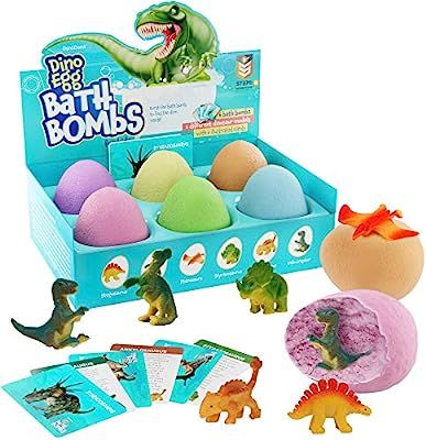Bath Bombs for Kids - Kids Bath Bomb with Surprise Inside - Dinosaur Toys Gift for Boys and Girls... | Amazon (US)