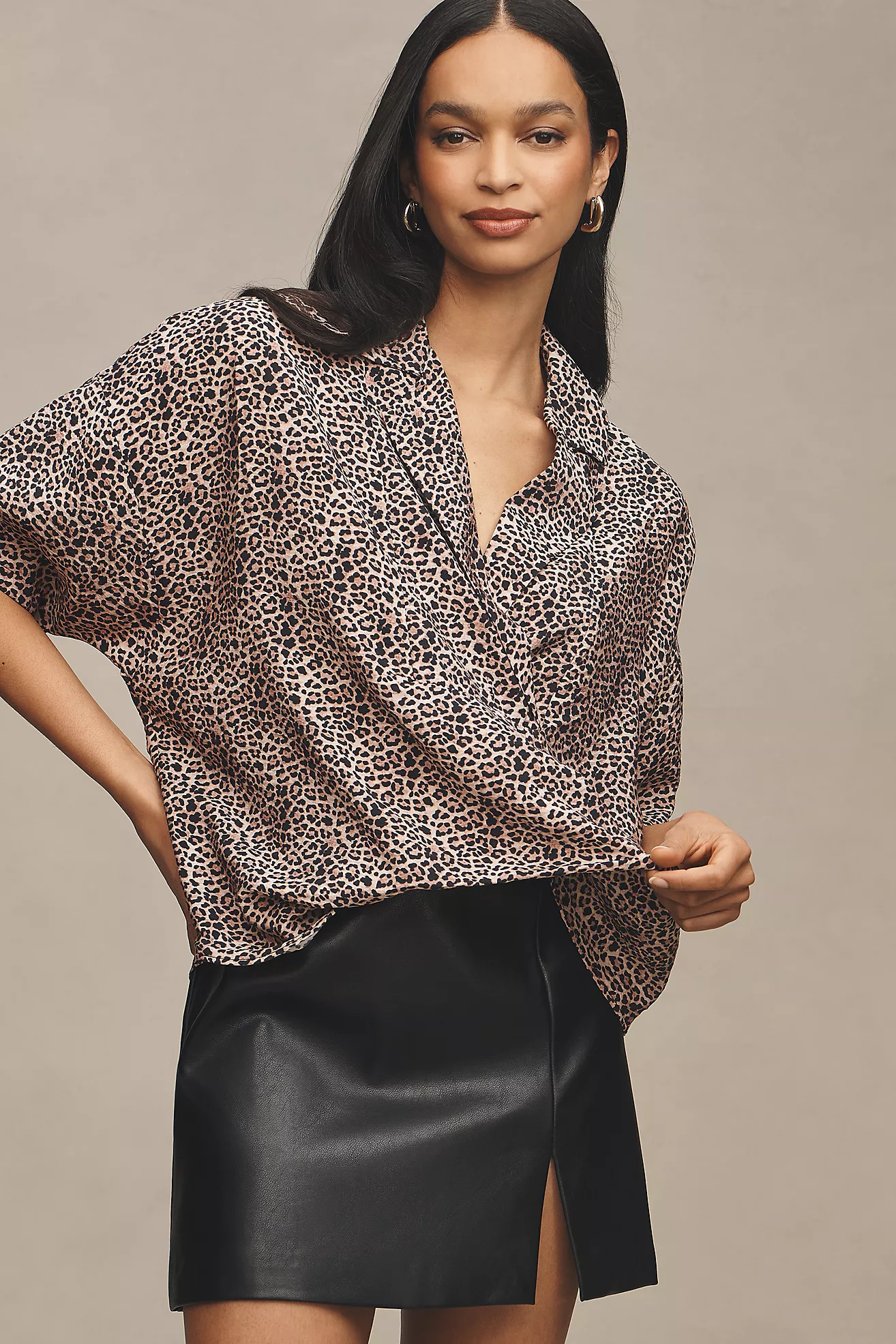 The Dylon Short-Sleeve Wide-Placket Top: Printed Edition | Anthropologie (US)
