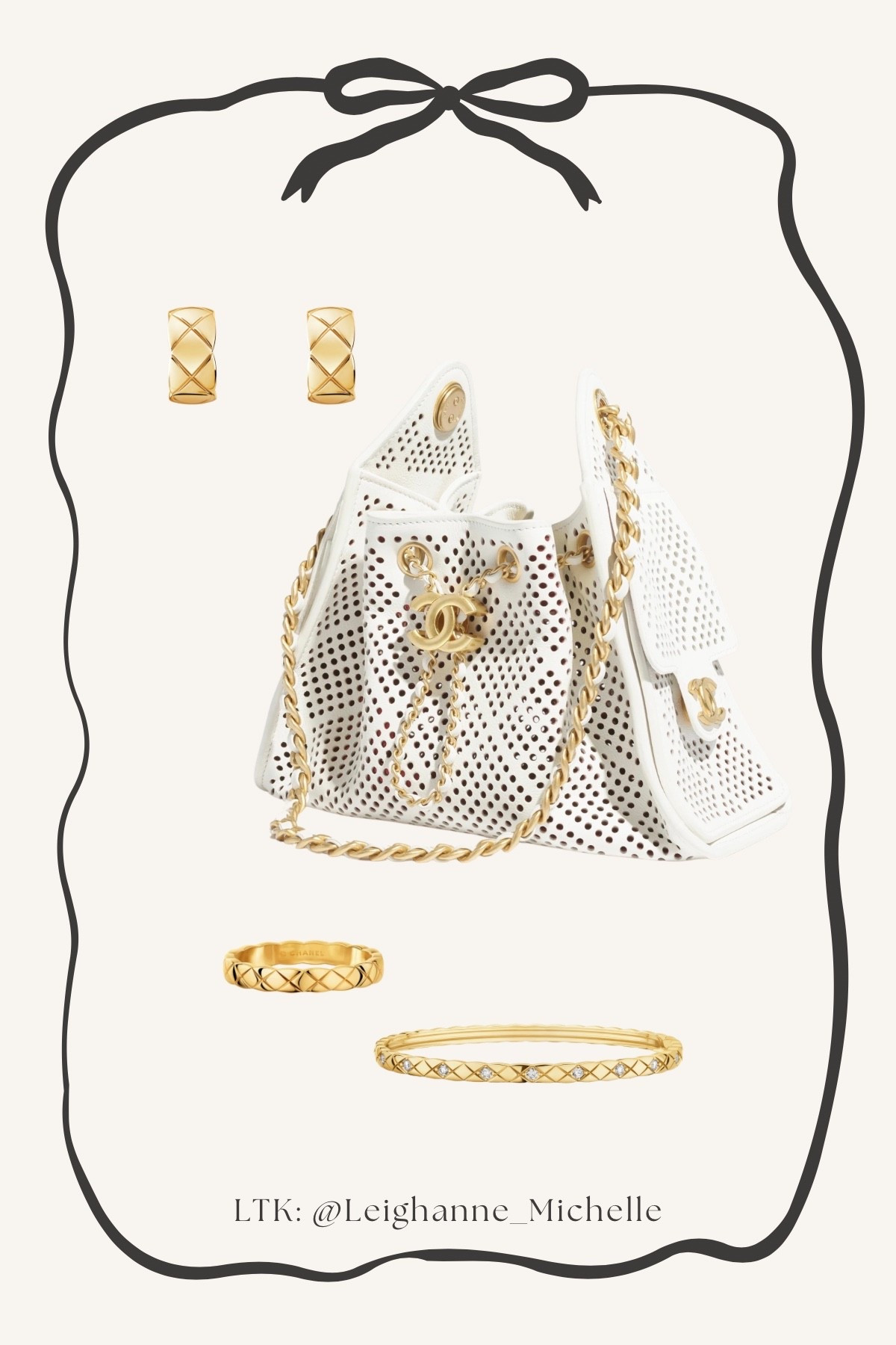 Chanel Coco Crush

Gold ring
Gold diamond bracelet 
Gold hoop earrings 
Gifts for her
Anniversary 
Birthday 

#LTKWorkwear #LTKValentine #LTKOver40