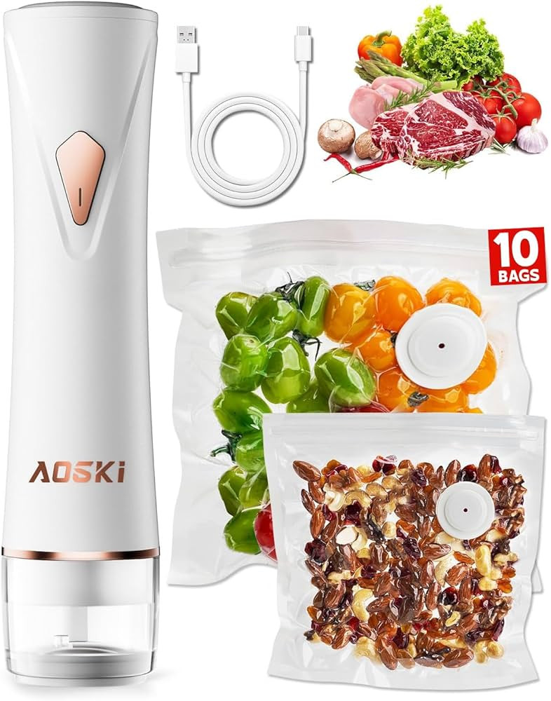 Amazon.com: Compact Vacuum Sealer for Food Sealer: Handheld Portable Vacuum Sealer Machine for Fo... | Amazon (US)