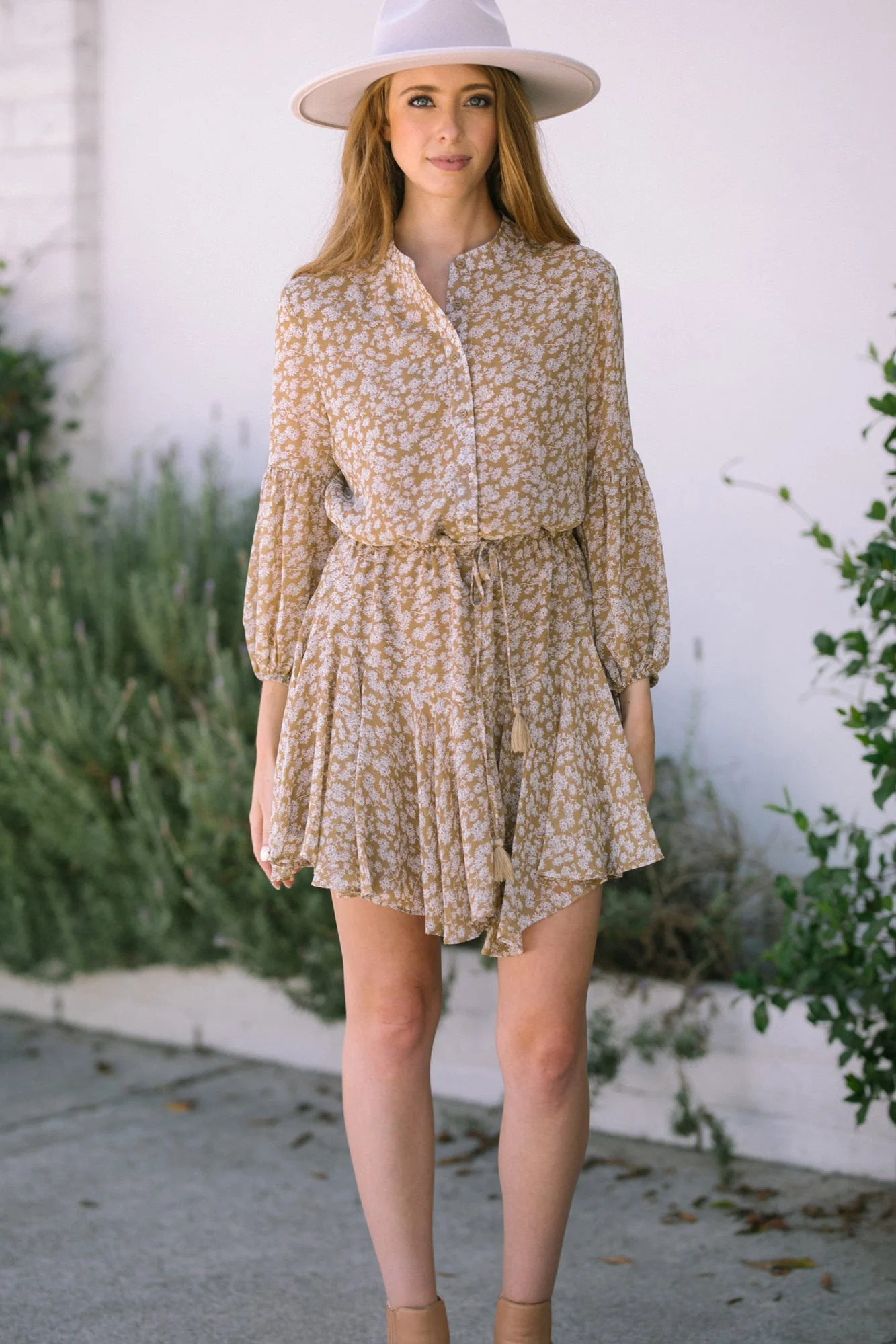 Luna Drawstring Mini Dress | Morning Lavender