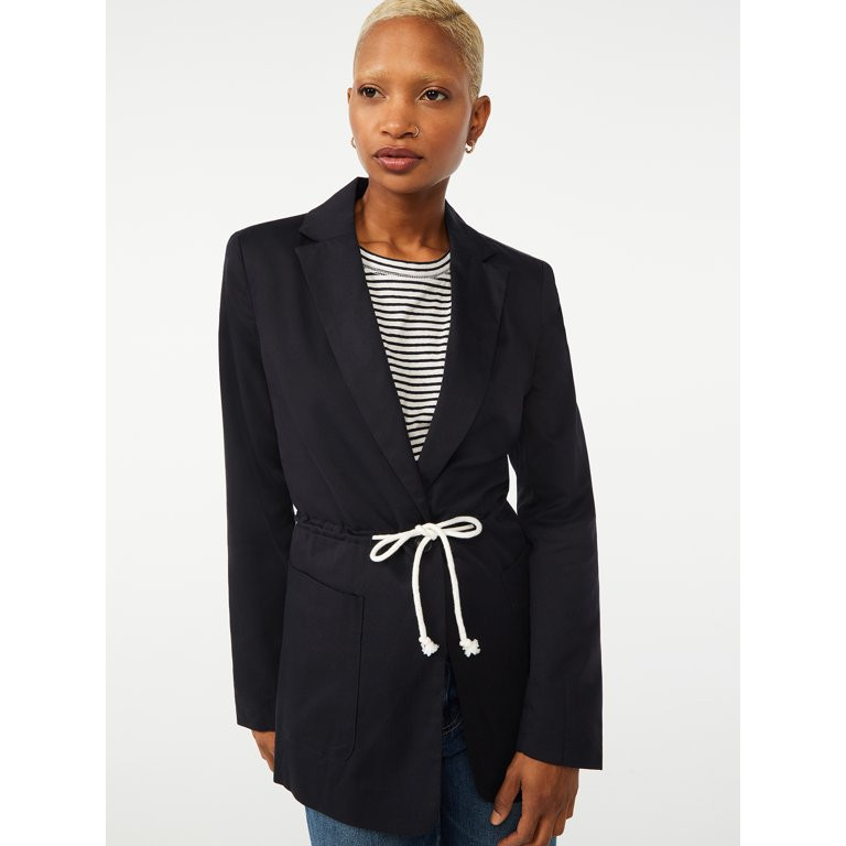 Free Assembly Women's Drawcord Blazer | Walmart (US)