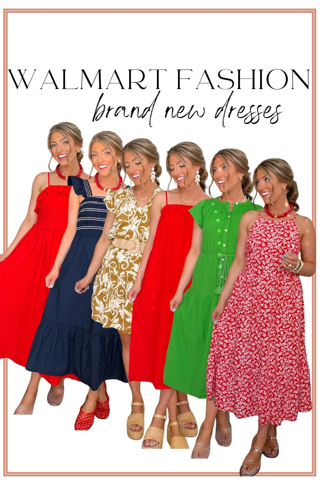 WALMART NEW ARRIVALS I CAN’T STOP TALKING ABOUT 😍❤️💚

Walmart is absolutely crushing it with dresses right now! From bold summer brights to classic everyday styles, these new arrivals look so much more expensive than they are. Whether you’re headed to vacation, brunch, church, summer events, or just want an easy throw-on-and-go outfit, there is truly something for everyone in this haul.

I’m especially loving all the vibrant colors, flattering silhouettes, and lightweight fabrics for the warmer months ahead. And the best part? Every single one is budget-friendly while still giving that boutique look!

✨ True to size
✨ Comfortable & lightweight
✨ Perfect for vacations, summer parties, and everyday wear
✨ Affordable Walmart fashion finds
✨ So many under-$35 options

Which one is your favorite? ❤️ Red, 💙 Navy, 💚 Green, 🤍 Floral, or 🤎 Print?

#WalmartFashion #WalmartFinds #WalmartStyle #WalmartNewArrivals #SummerDresses #AffordableFashion #DressHaul #WalmartDressHaul #SummerStyle #VacationStyle #ResortWear #FashionOver30 #MomStyle #EverydayStyle #BudgetFriendlyFashion #OOTD #StyleInspiration #FashionFinds #WalmartRun #AffordableStyle #SummerOutfits #CasualChic #MidiDress #MaxiDress #ColorfulStyle #FashionBlogger #LTKStyle #LTKFashion #WomenWhoStyle #HeadToToeWalmart

#LTKootd #LTKPetite