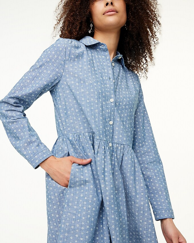 Printed collared mini shirtdress | J.Crew Factory