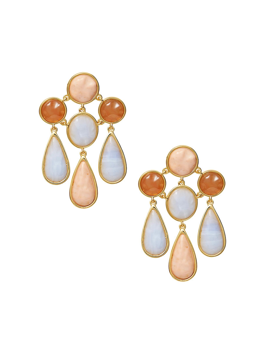 Women's Reflection 14K-Gold-Plated & Resin Chandelier Earrings - Twilight | Saks Fifth Avenue