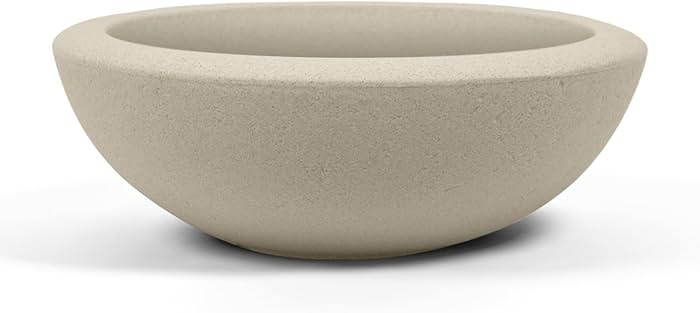 ARBORA 21" Santorini Bowl Polyresin Indoor and Outdoor Planter with Classic Cream Finish - Durabl... | Amazon (US)